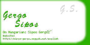 gergo sipos business card